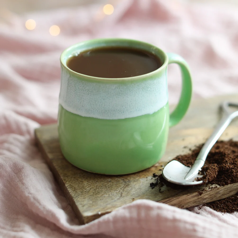 Pea Green Handmade Mug - Image 4