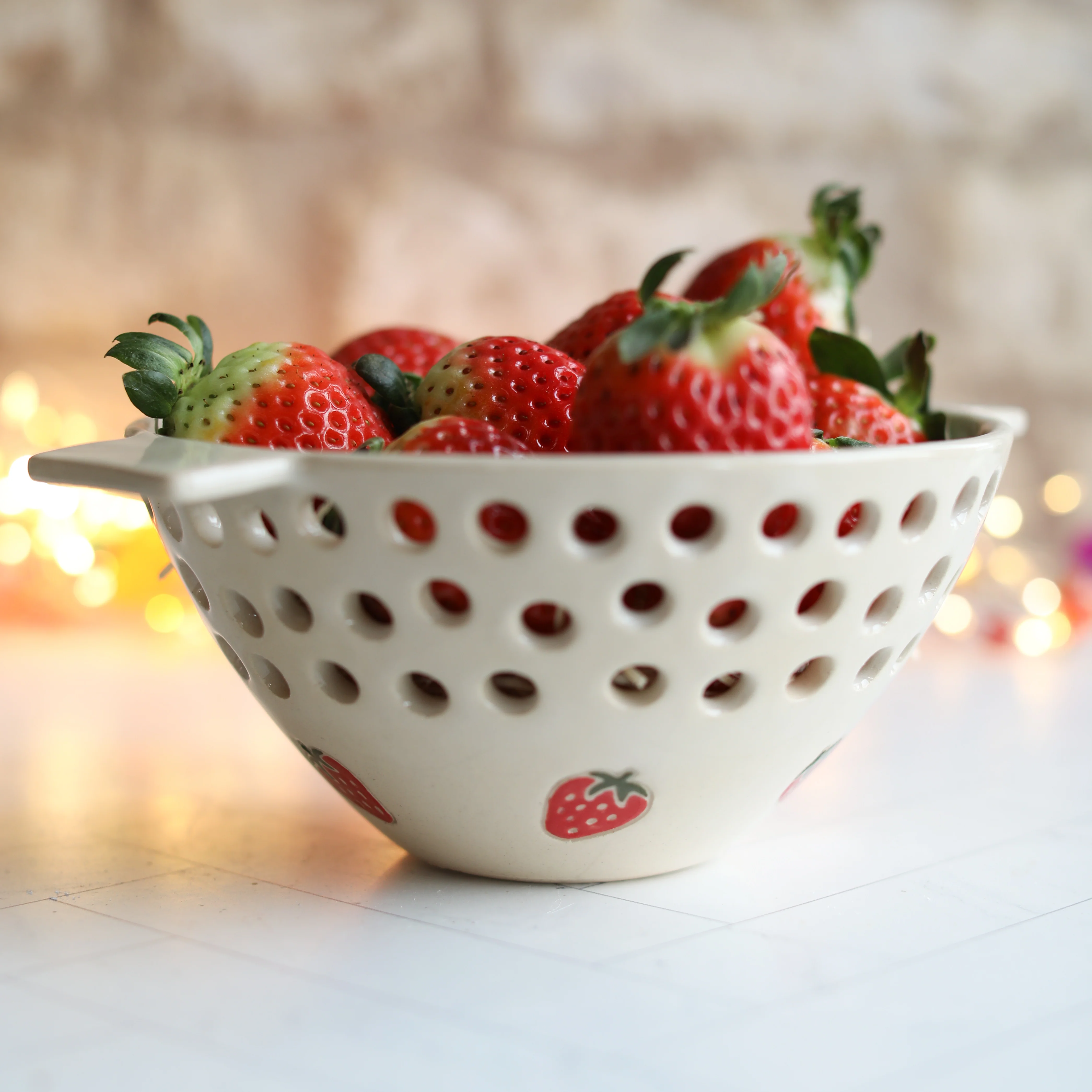 Strawberry Ceramic Berry Bowl - Image 3